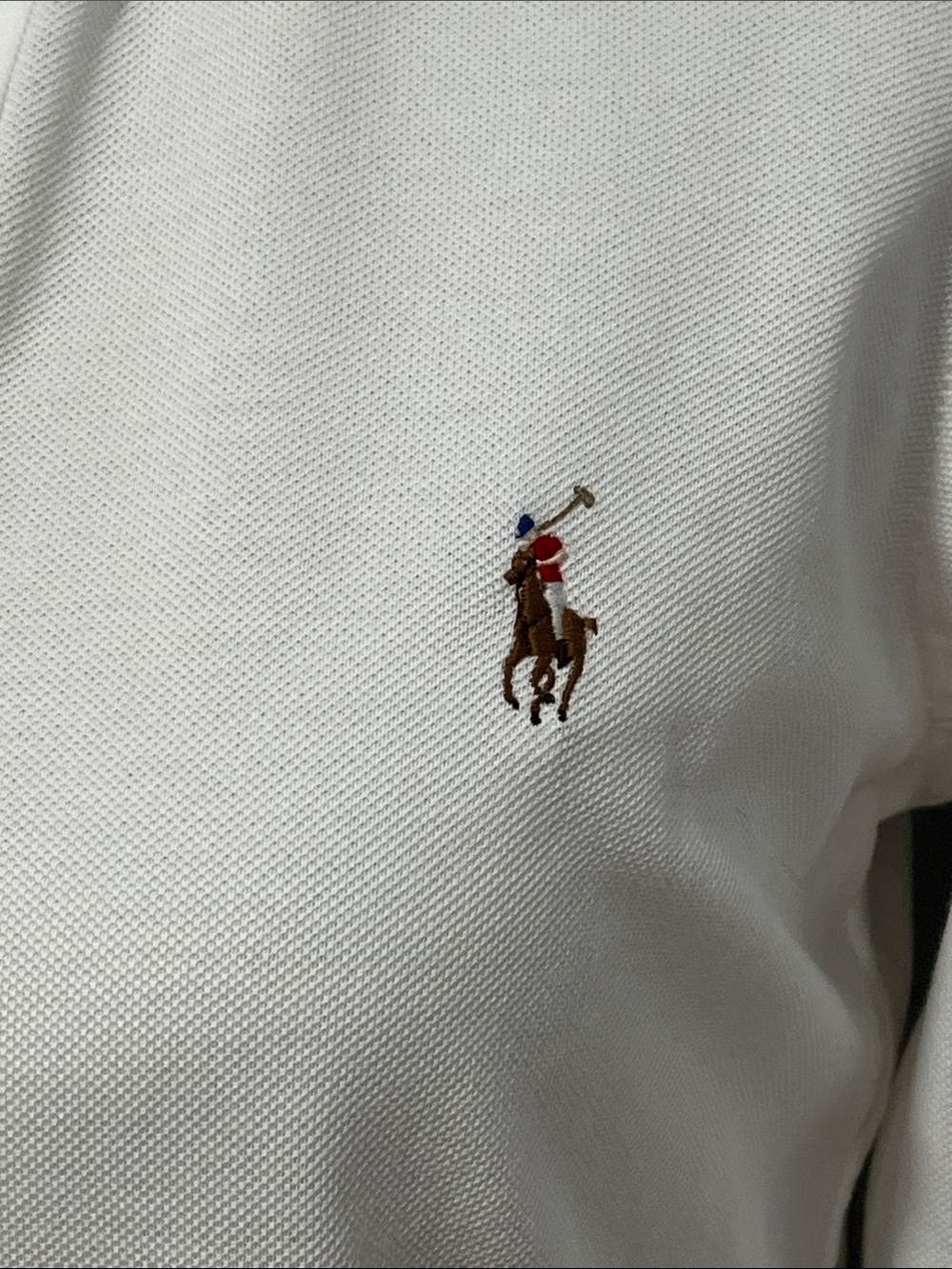RALPH LAUREN KNIT OXFORD WHITE BLOUSE TOP SHIRT SIZE MEDIUM - Picture 6 of 7